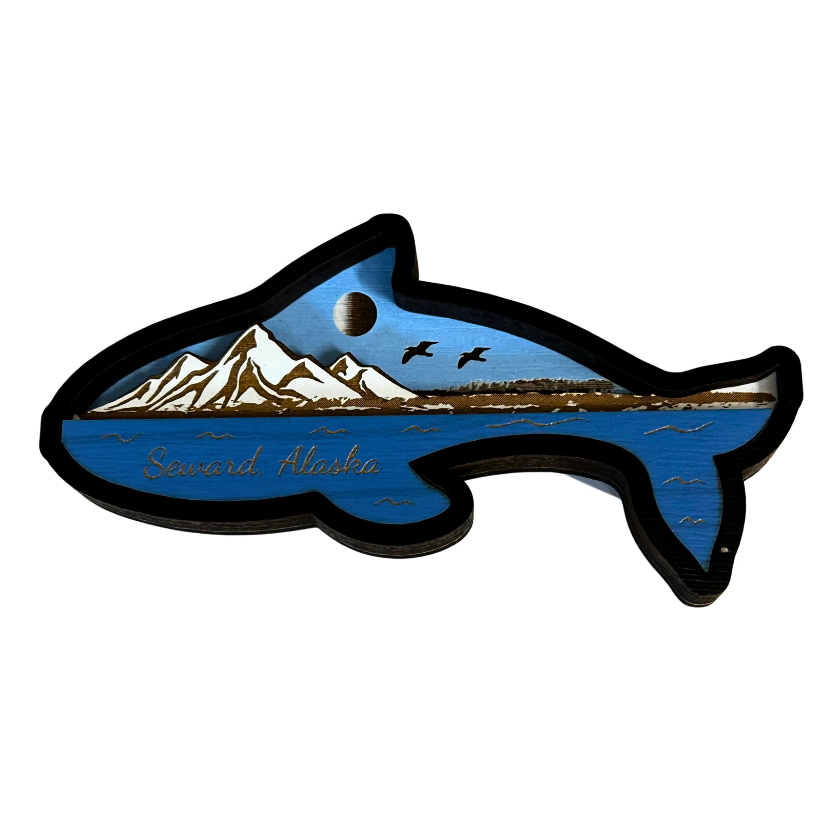 Seward Alaska Whale Silhouette Magnet