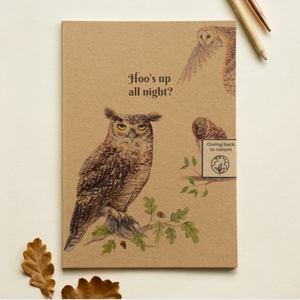 Recycled Paper Notebook with Illustrated Cover