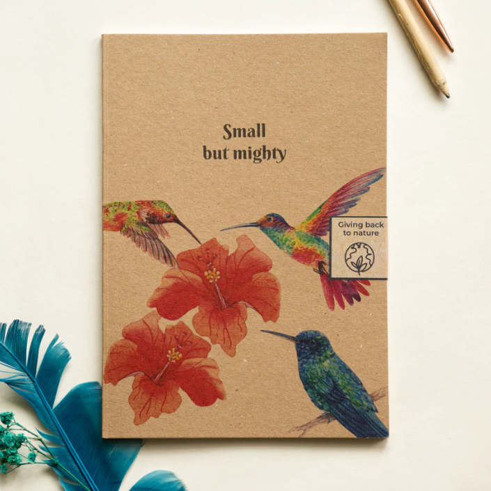 Recycled Paper Notebook with Illustrated Cover