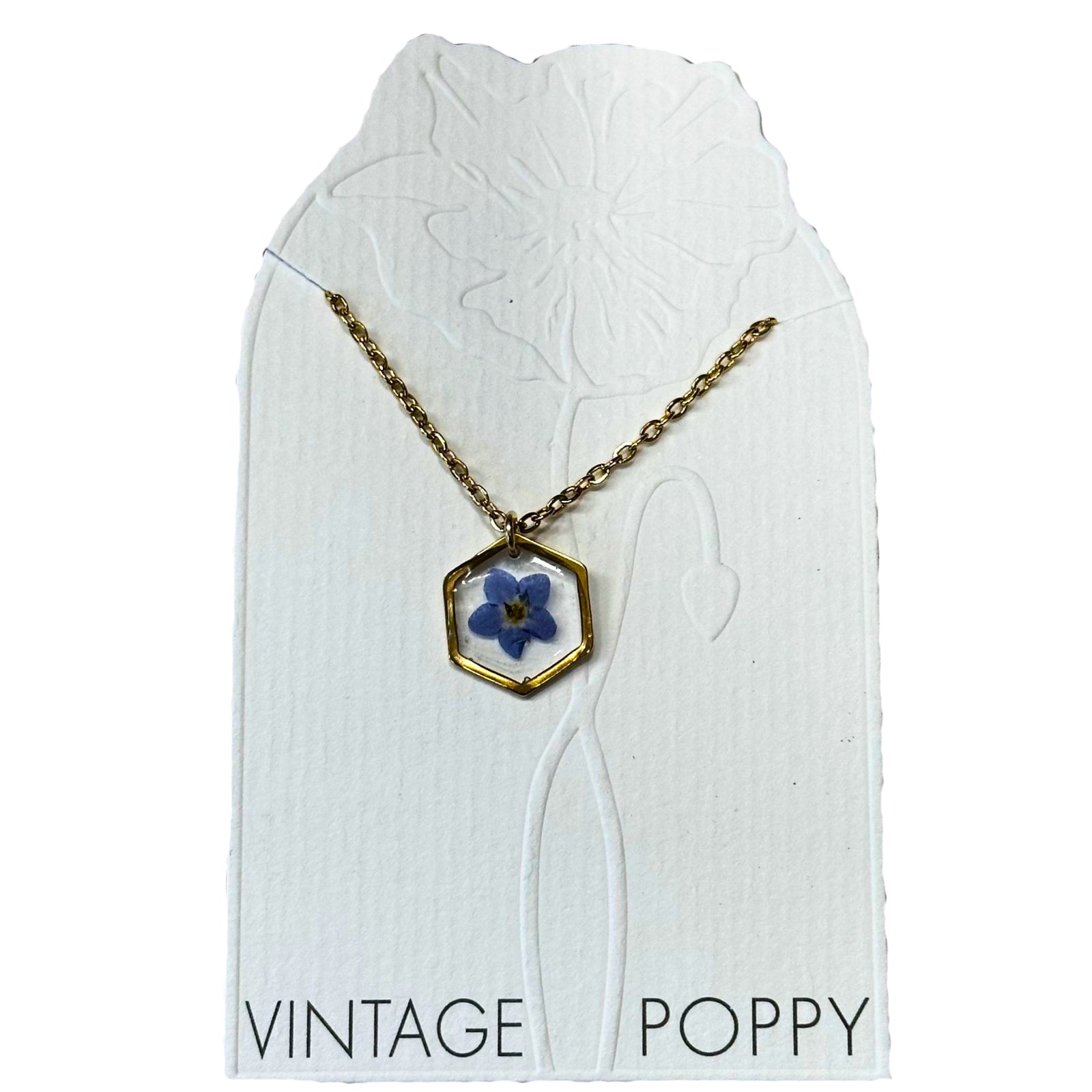 Forget Me Not Necklace in Gold