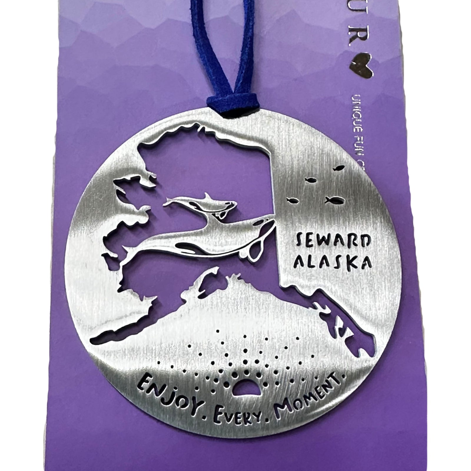 Seward Alaska Orca Stainless Steel Ornament