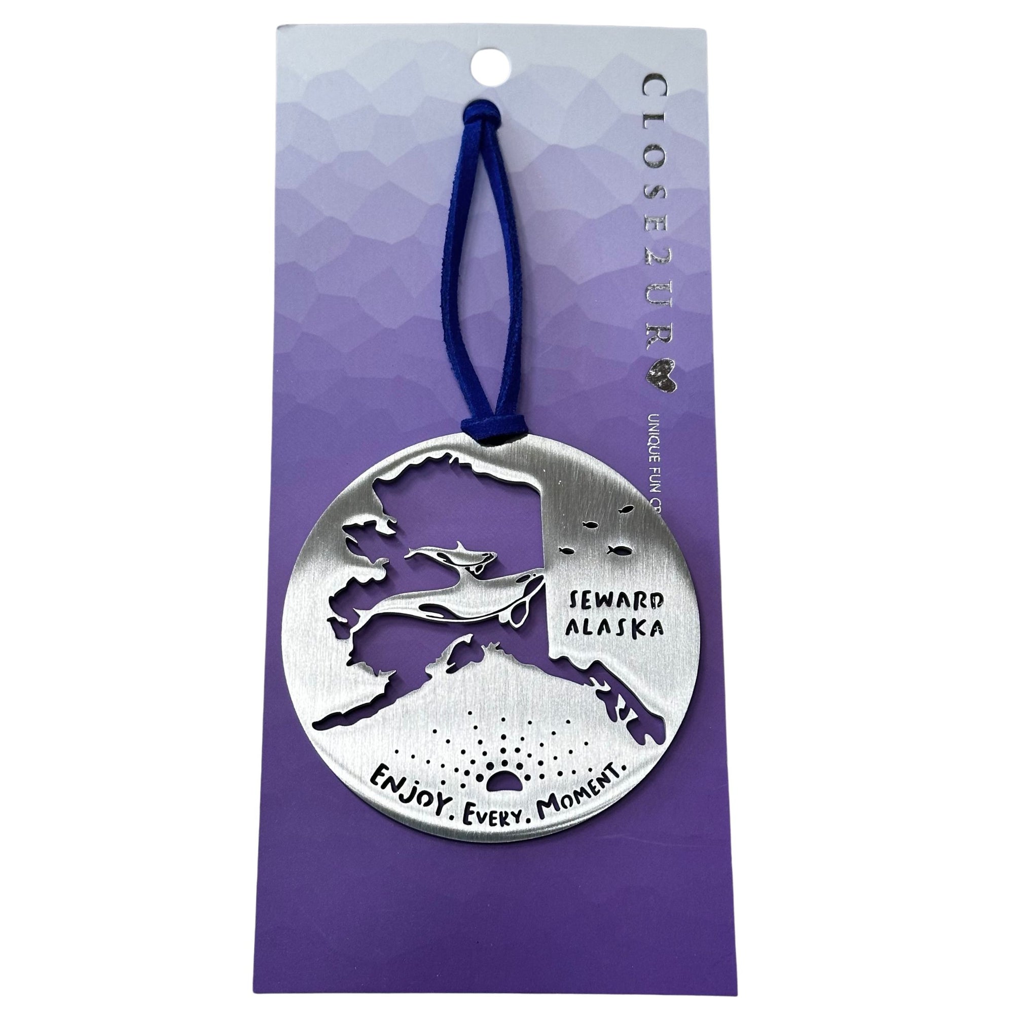 Seward Alaska Orca Stainless Steel Ornament