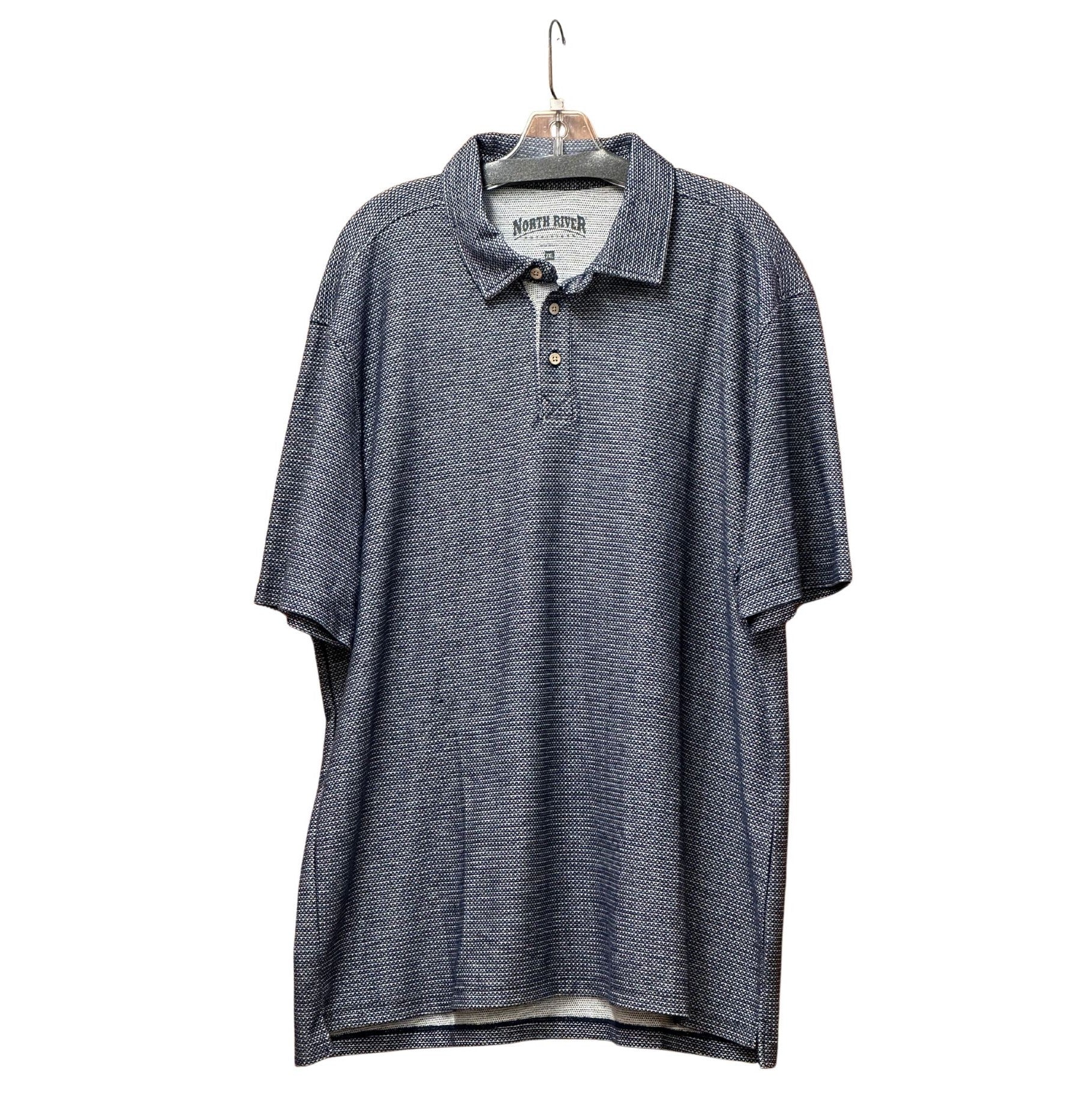 Jacquard Texture Knit Mens Polo