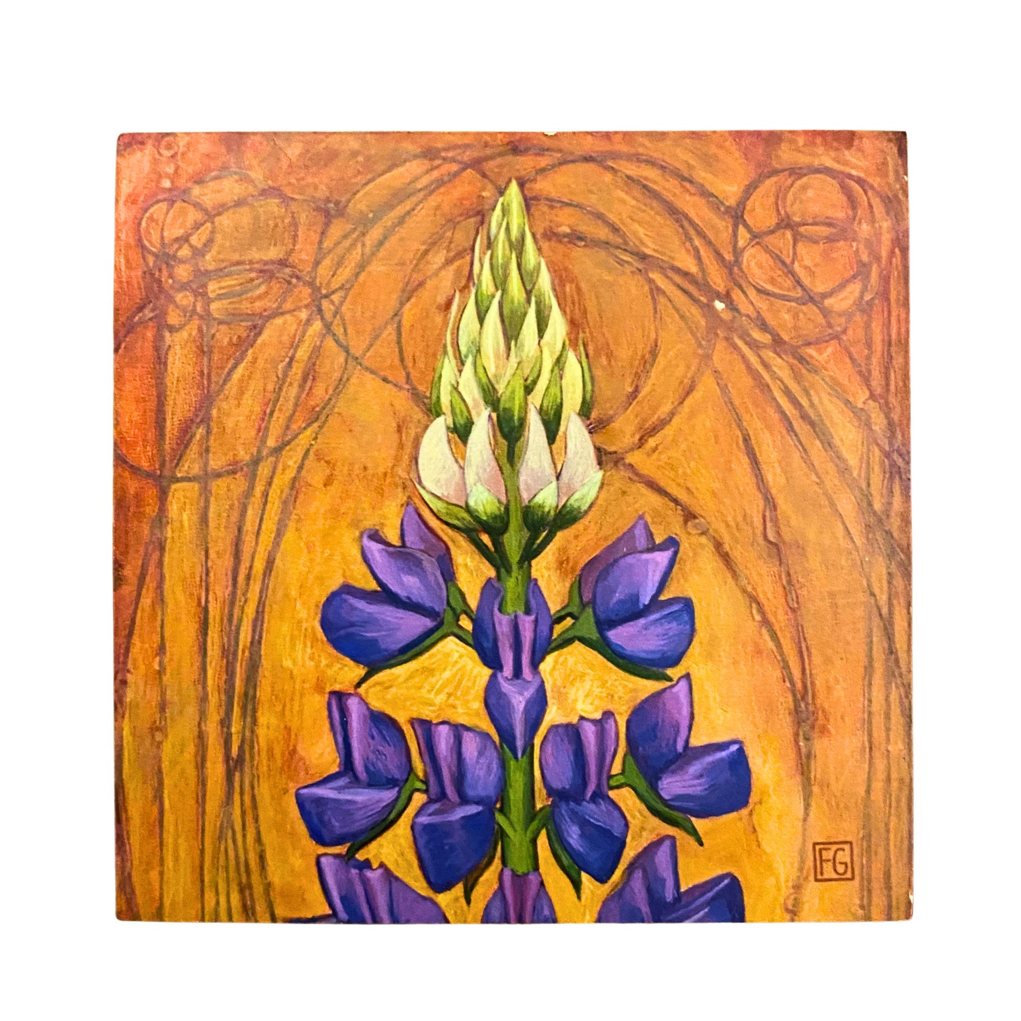 Lupine - Wood Block by artist Francois Girard