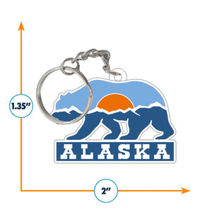 Alaska Grizzly Bear Keychain