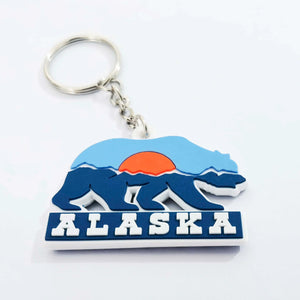 Alaska Grizzly Bear Keychain