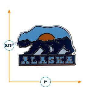Alaska Grizzly Bear Pin