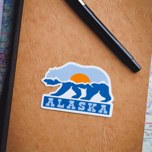 Alaska Grizzly Bear Sticker