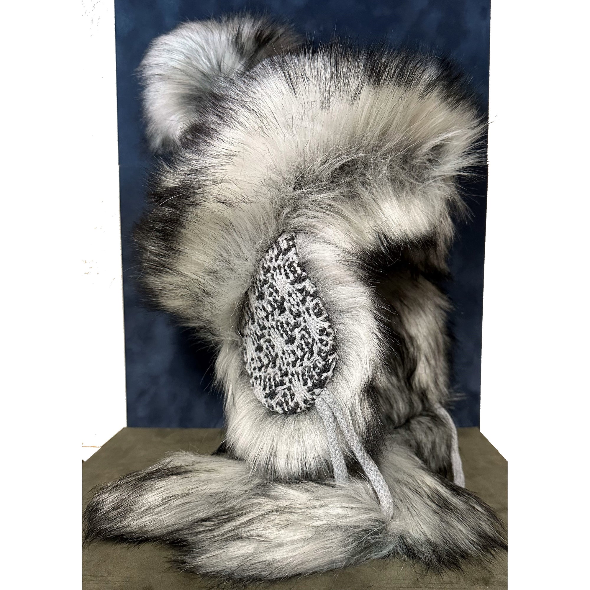 Bayka Silver Hat With Faux Fur