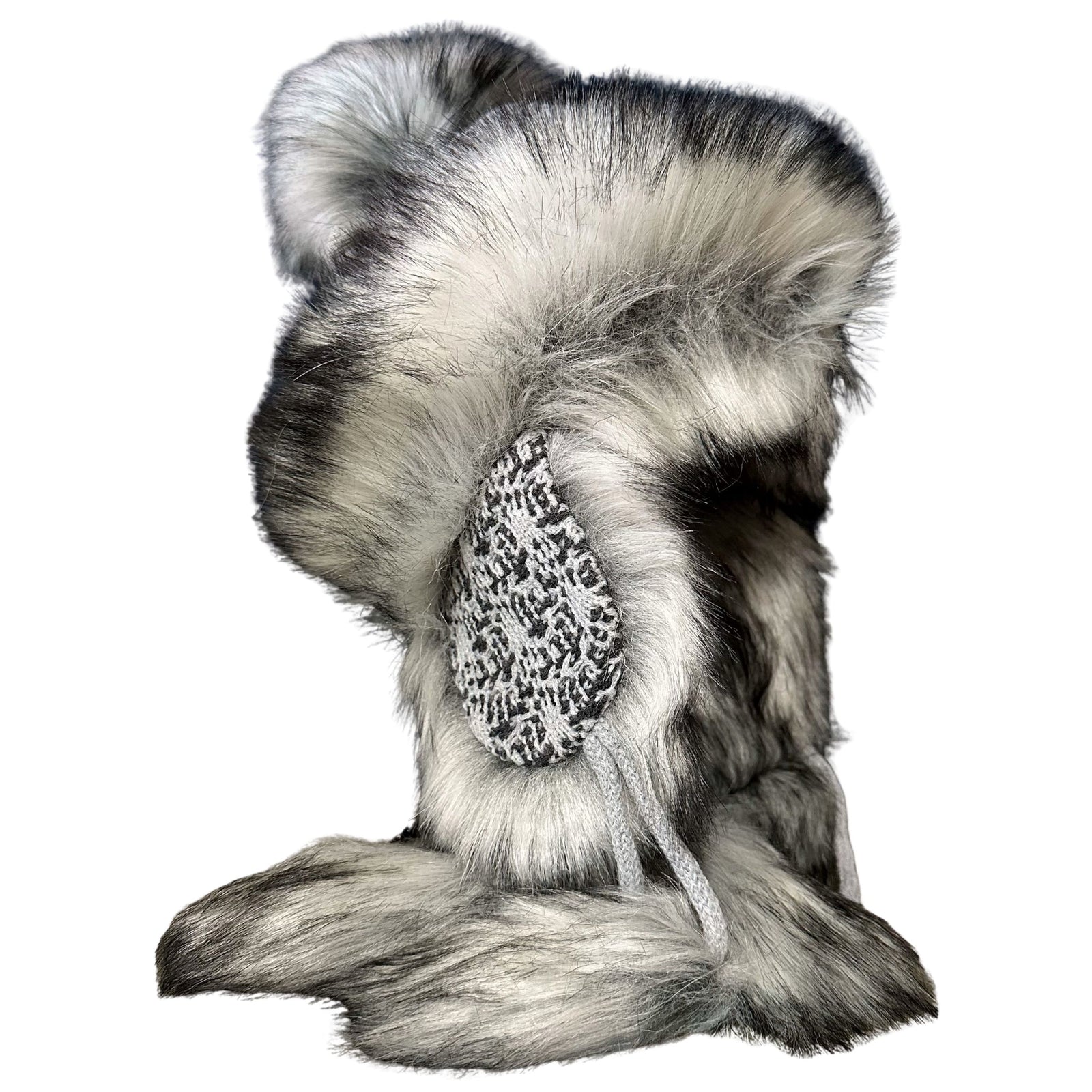 Bayka Silver Hat With Faux Fur