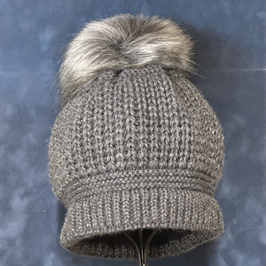 Faux Fur Pom Beanie