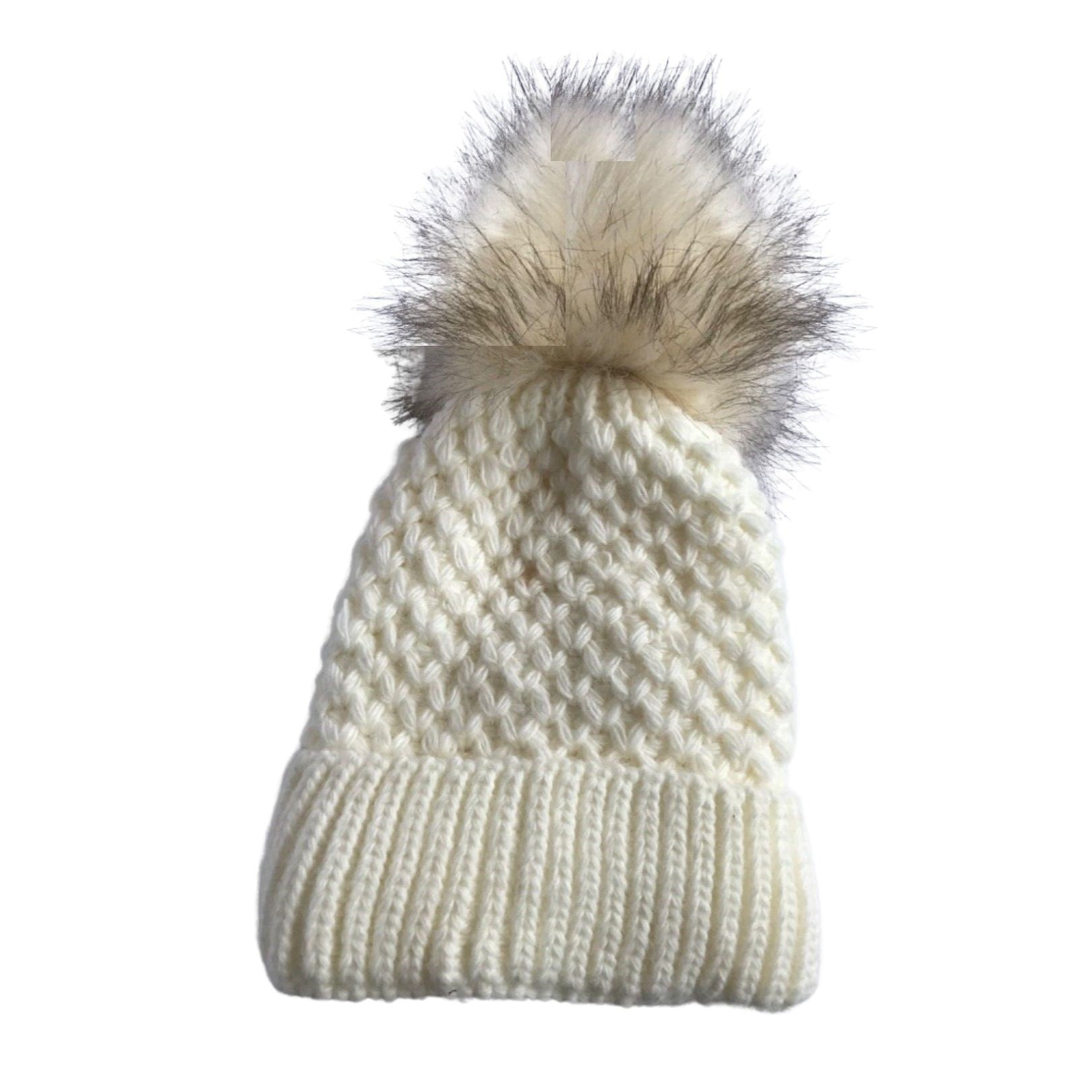 Faux Fur Pom Beanie