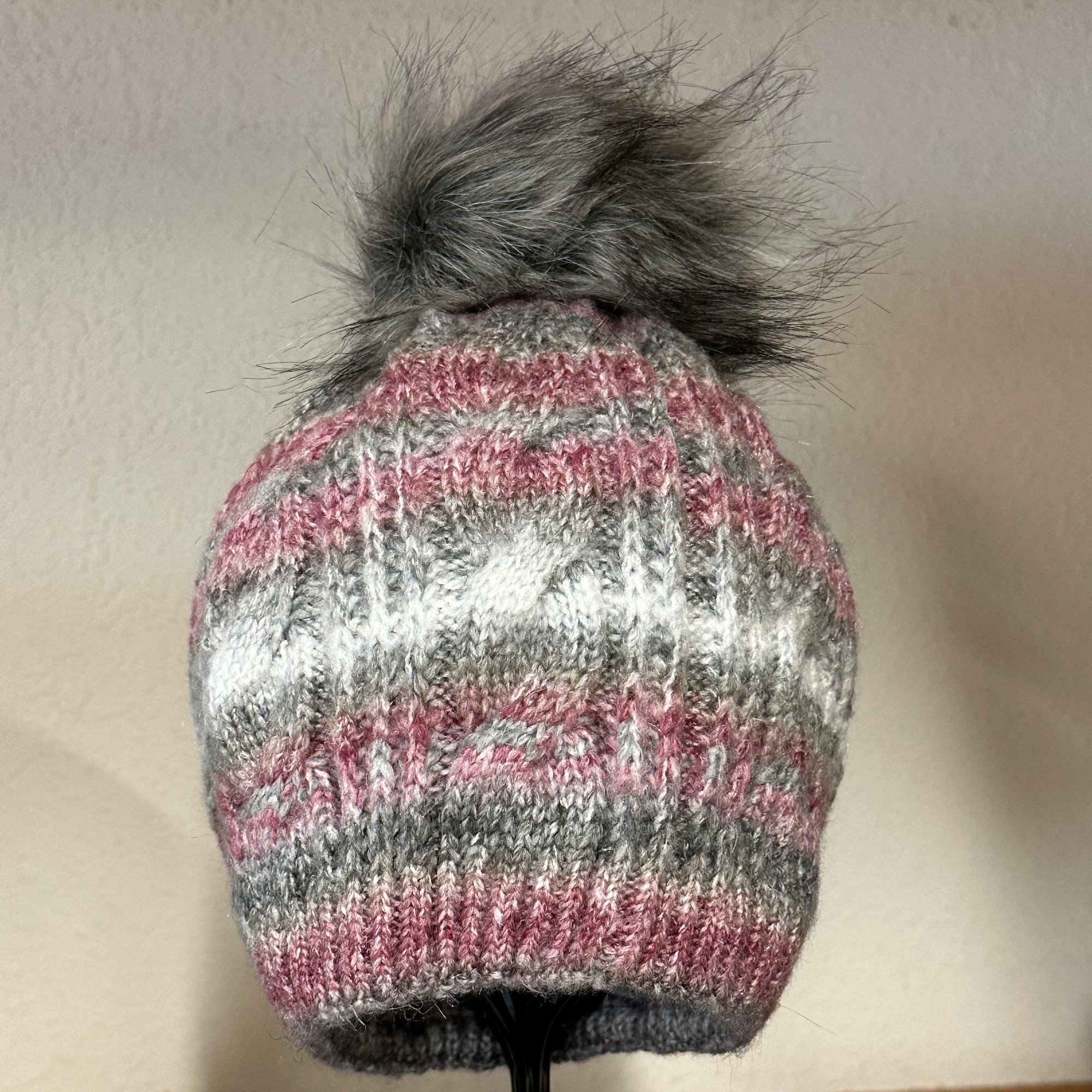 Faux Pom Lilac Beanie