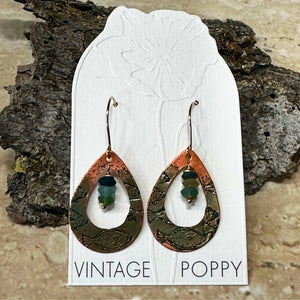 Copper Enamel Earrings