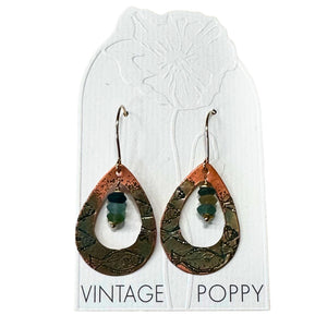 Copper Enamel Earrings