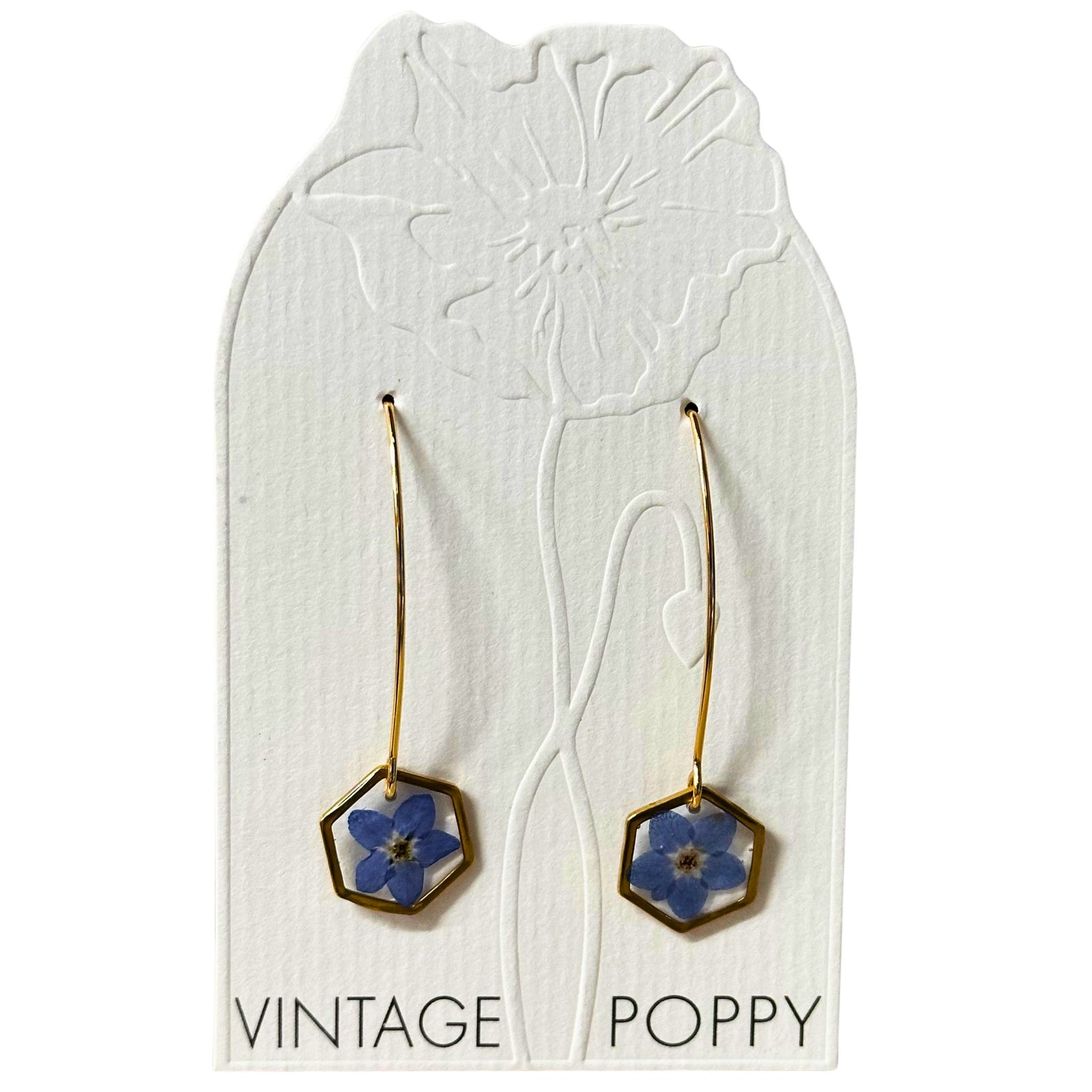 Forget Me Not Earrings in Gold