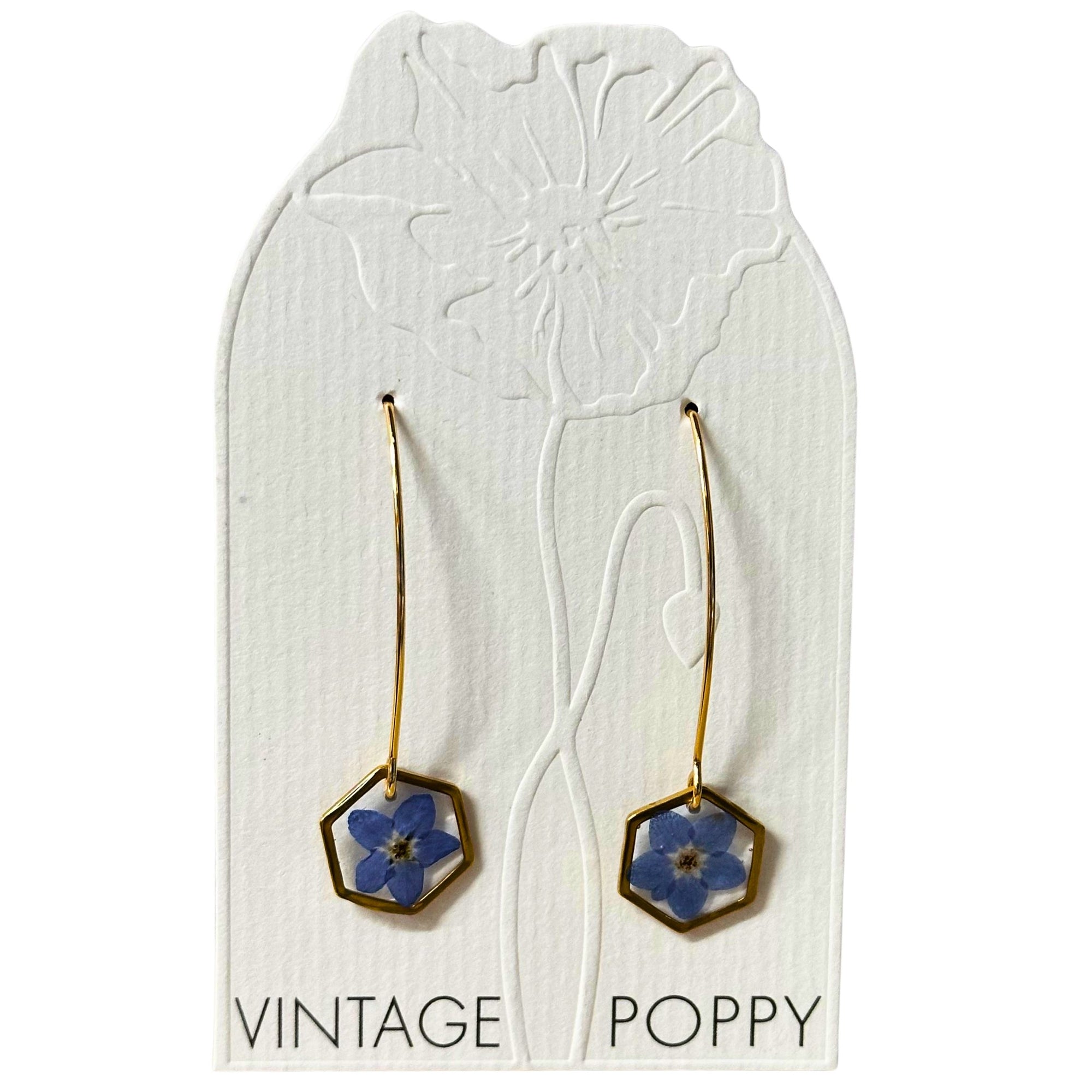 Forget Me Not Earrings in Gold