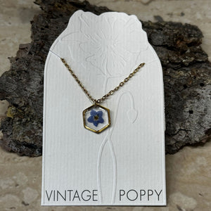Forget Me Not Necklace in Gold