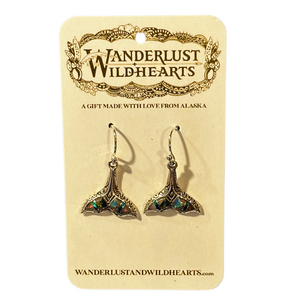 Whale Fluke Inlay Earrings