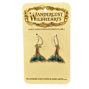 Whale Fluke Inlay Earrings