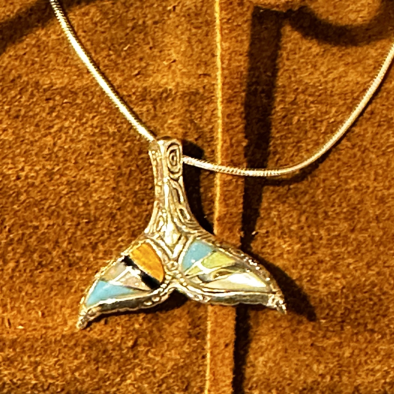 Whale Fluke Inlay Necklace
