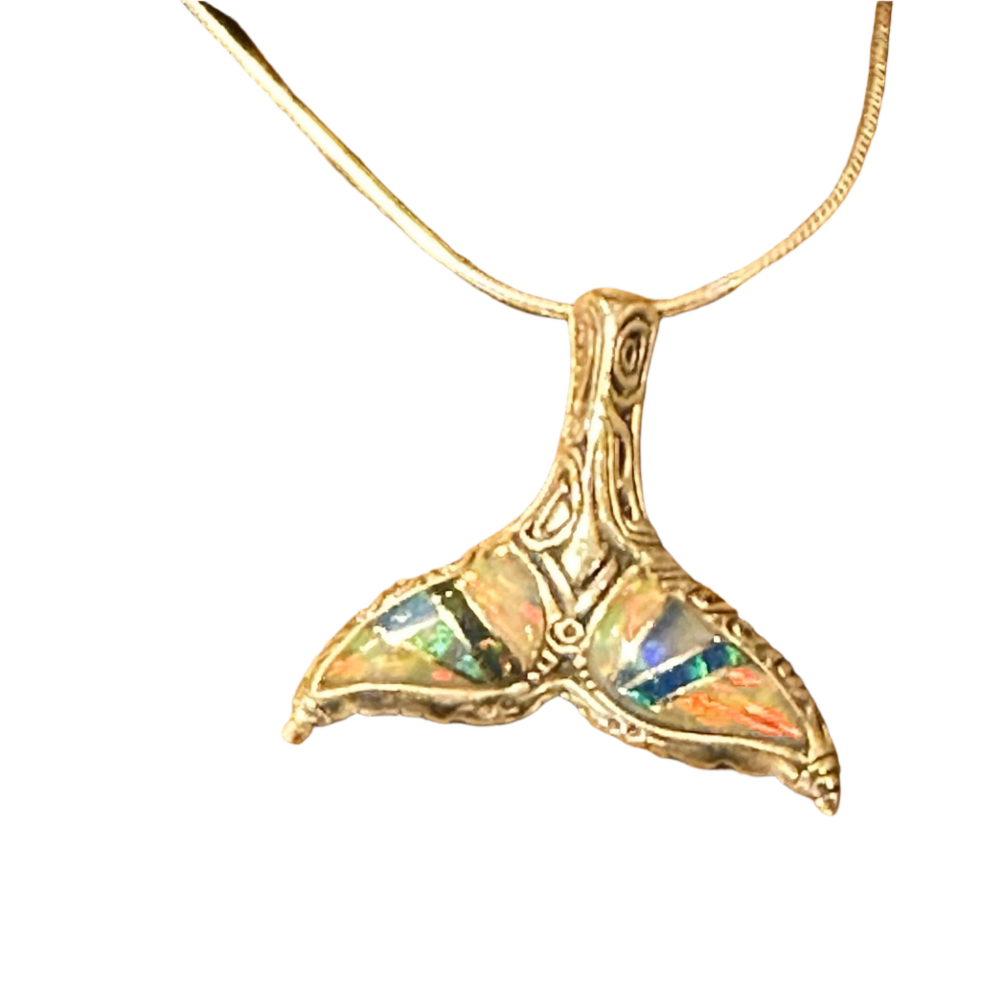 Whale Fluke Inlay Necklace