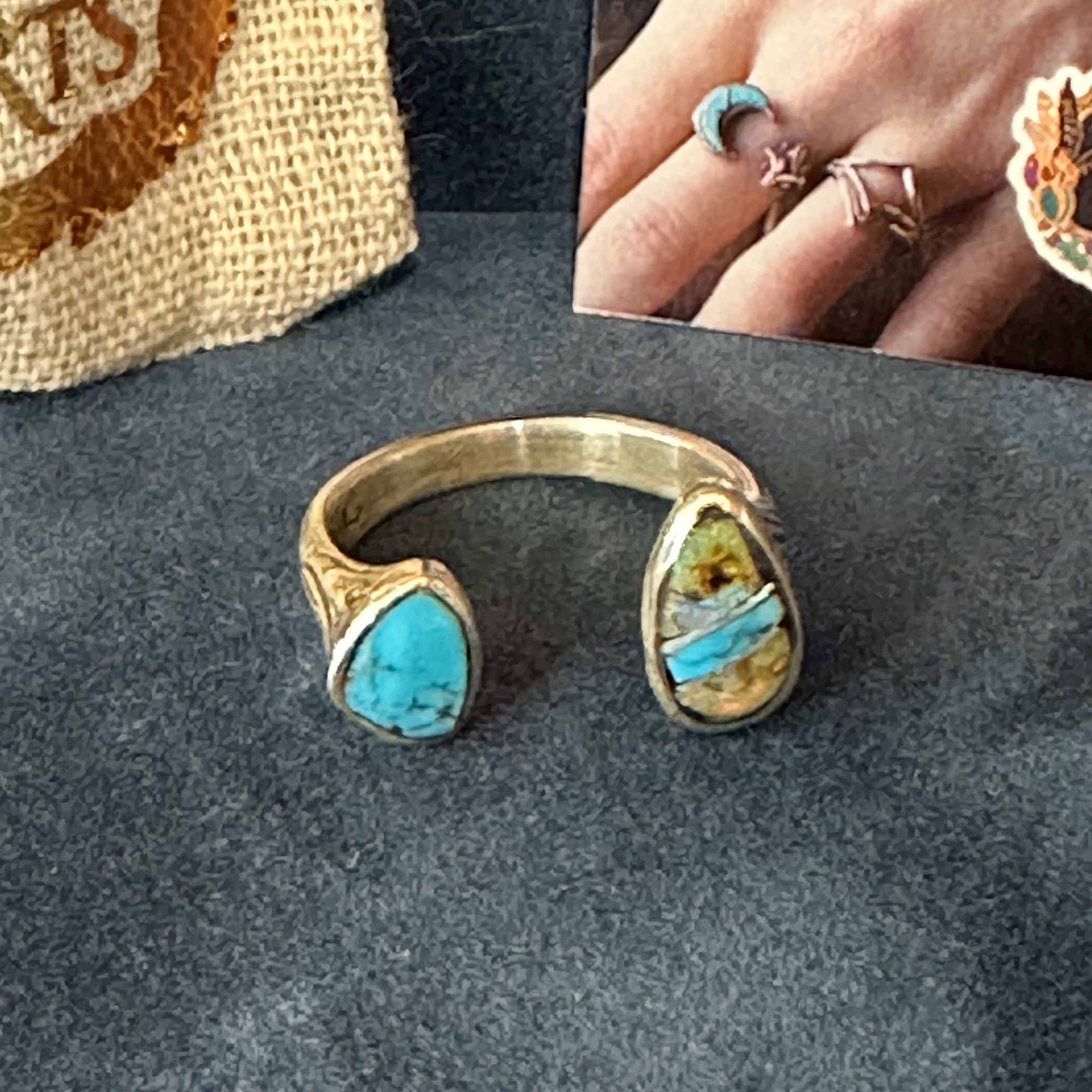 Woodgrain Oval Inlay Ring