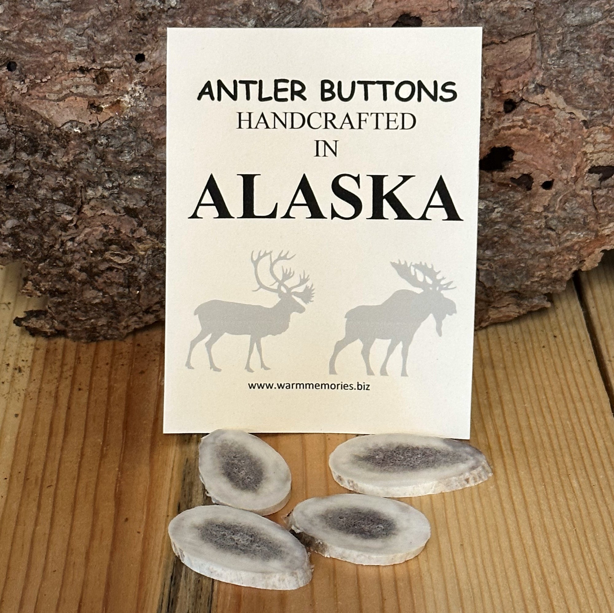 4 Set Antler Buttons