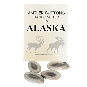 Antler Slice Buttons - Set of 4
