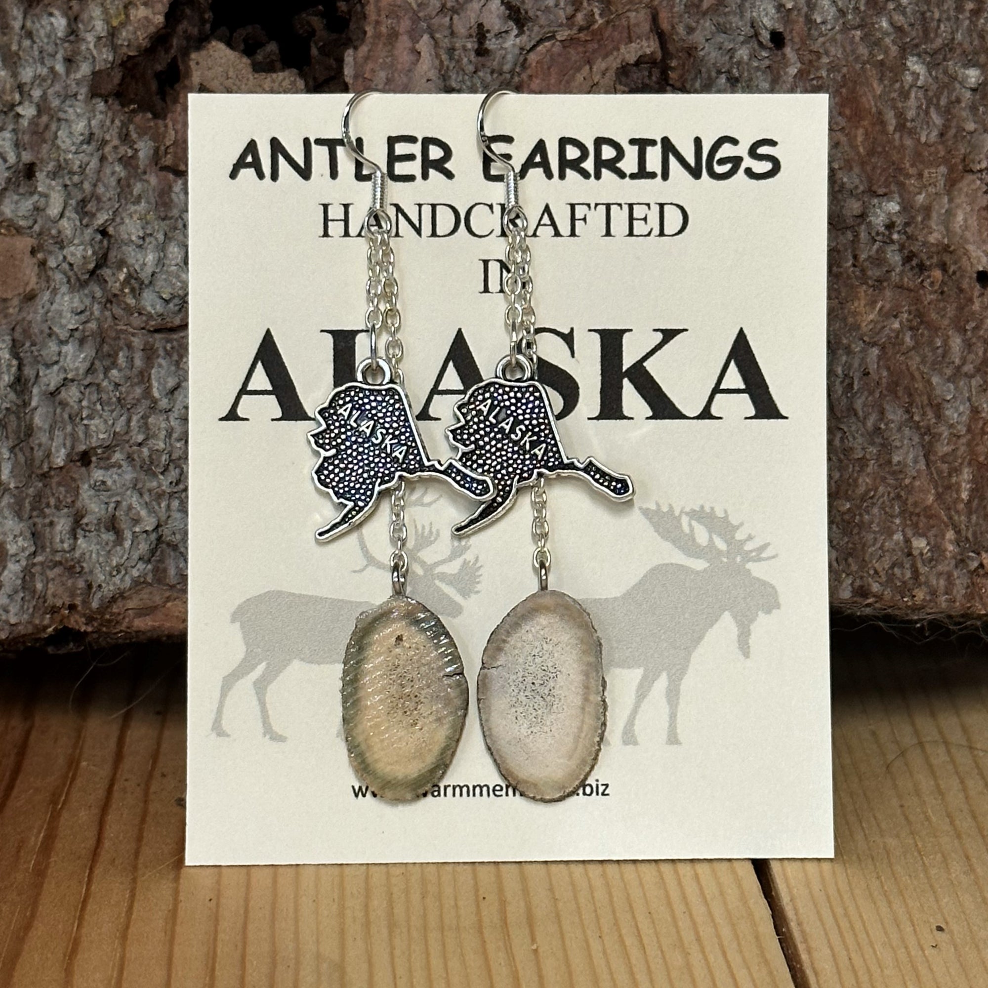 Antler Earring With Alaska Charm
