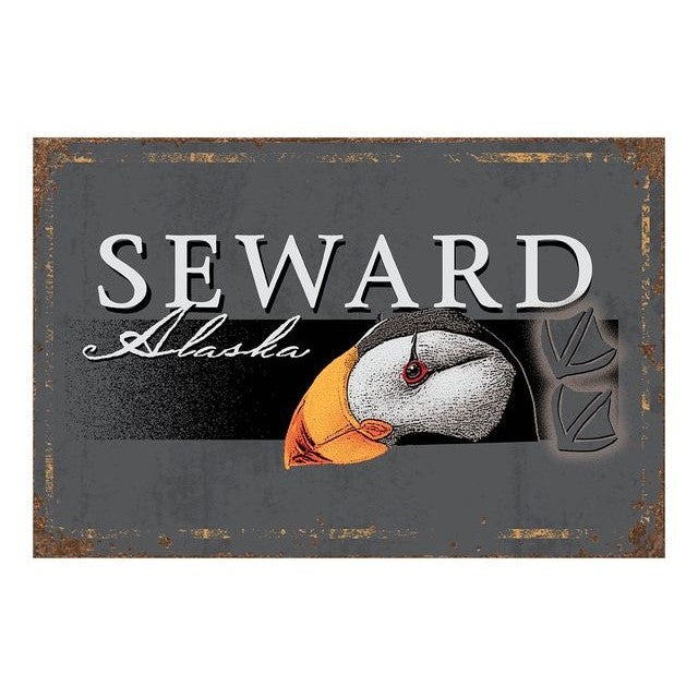 Puffin Blade Tin Sign