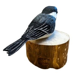 Black Capped Chickadee Wood Carving