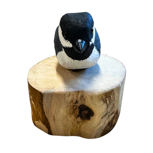 Black Capped Chickadee Wood Carving