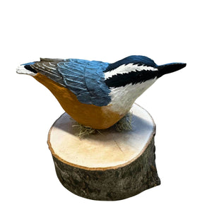Red Breasted Nuthatch Wood Carving