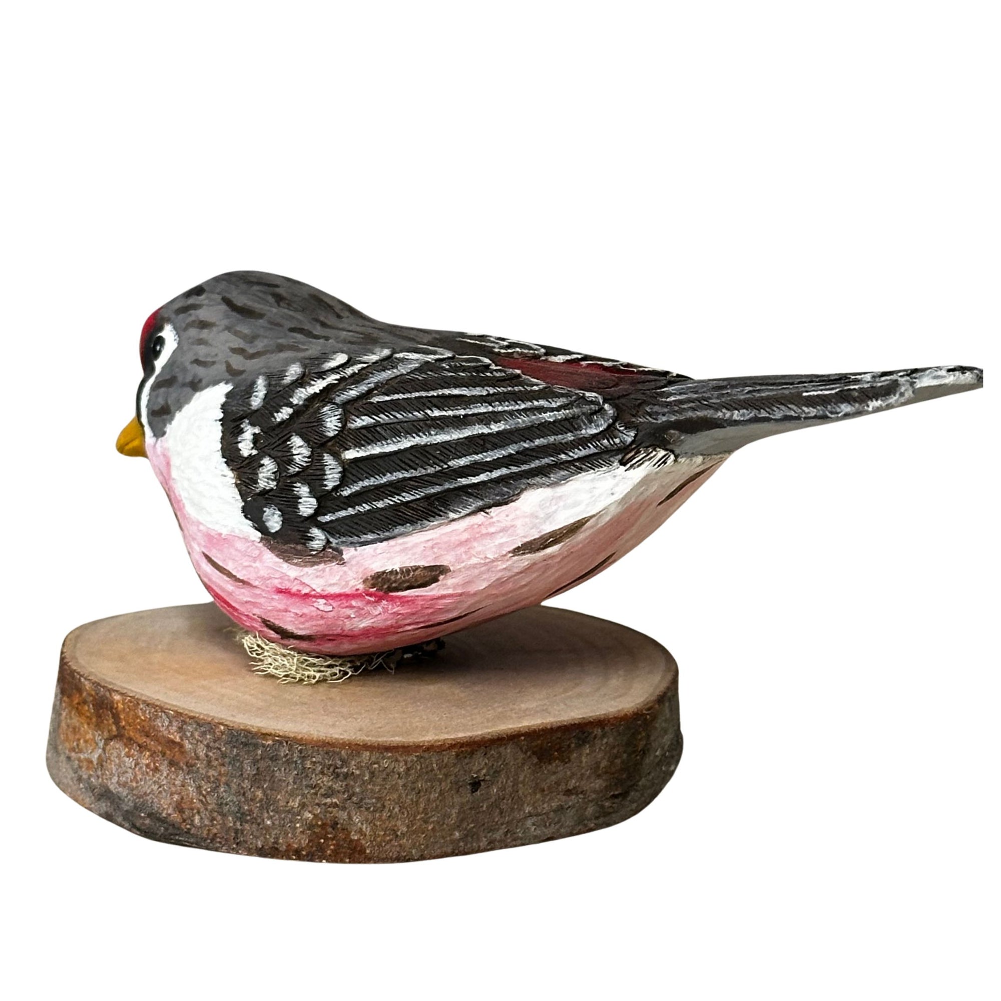 Redpoll Wood Carved