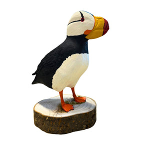 Horned Puffin Wood Carving