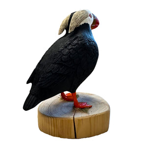 Tufted Puffin Wood Carving