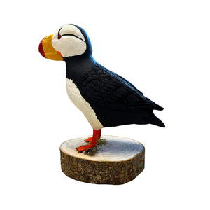 Horned Puffin Wood Carving