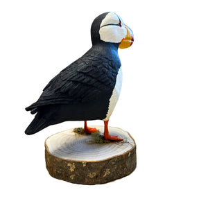 Horned Puffin Wood Carving