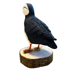 Horned Puffin Wood Carving