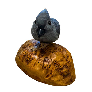 Tufted Titmouse Wood Carving