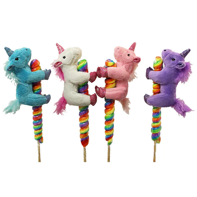Unicorn Plush With 5" Lollipop