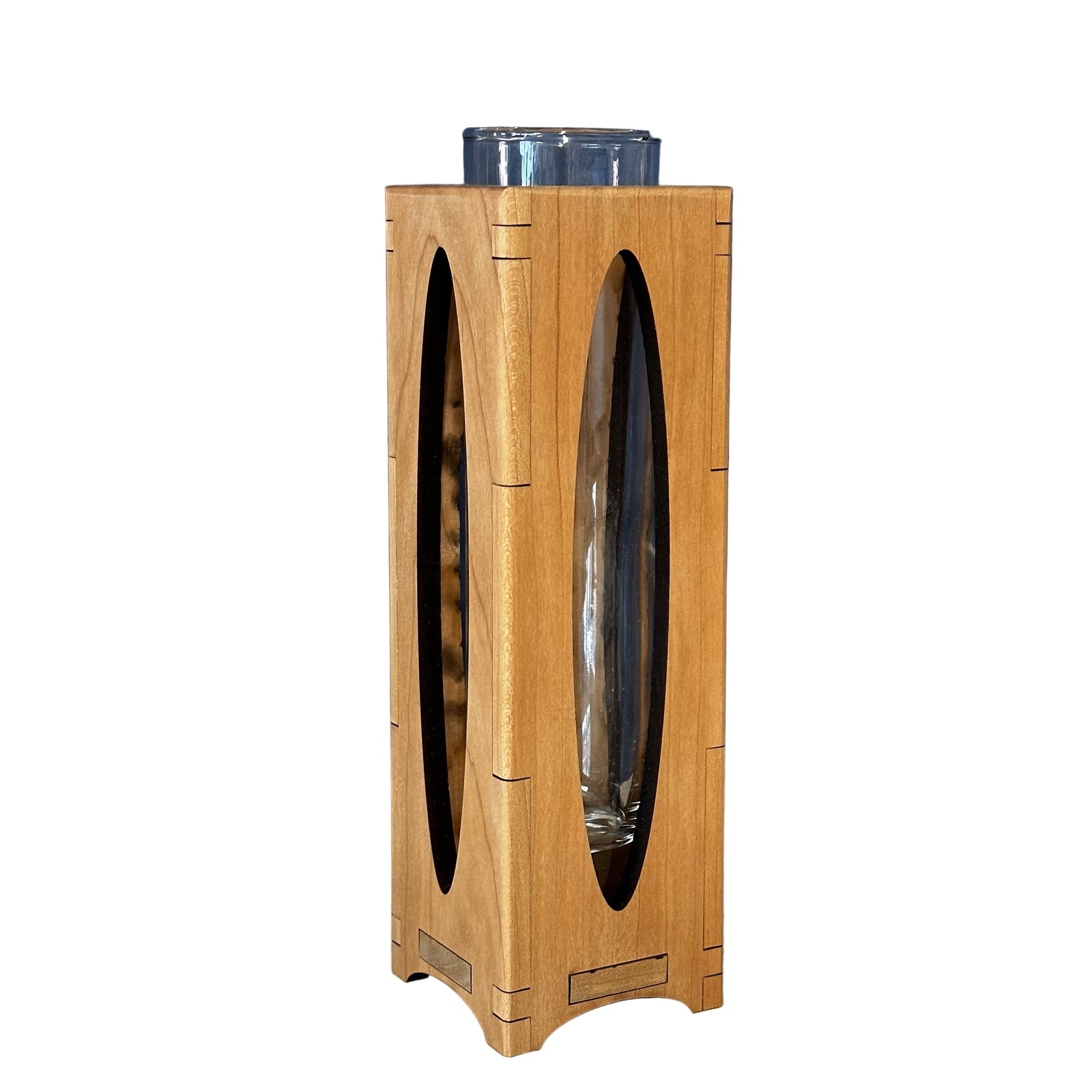 Laser Carved Wood Vase