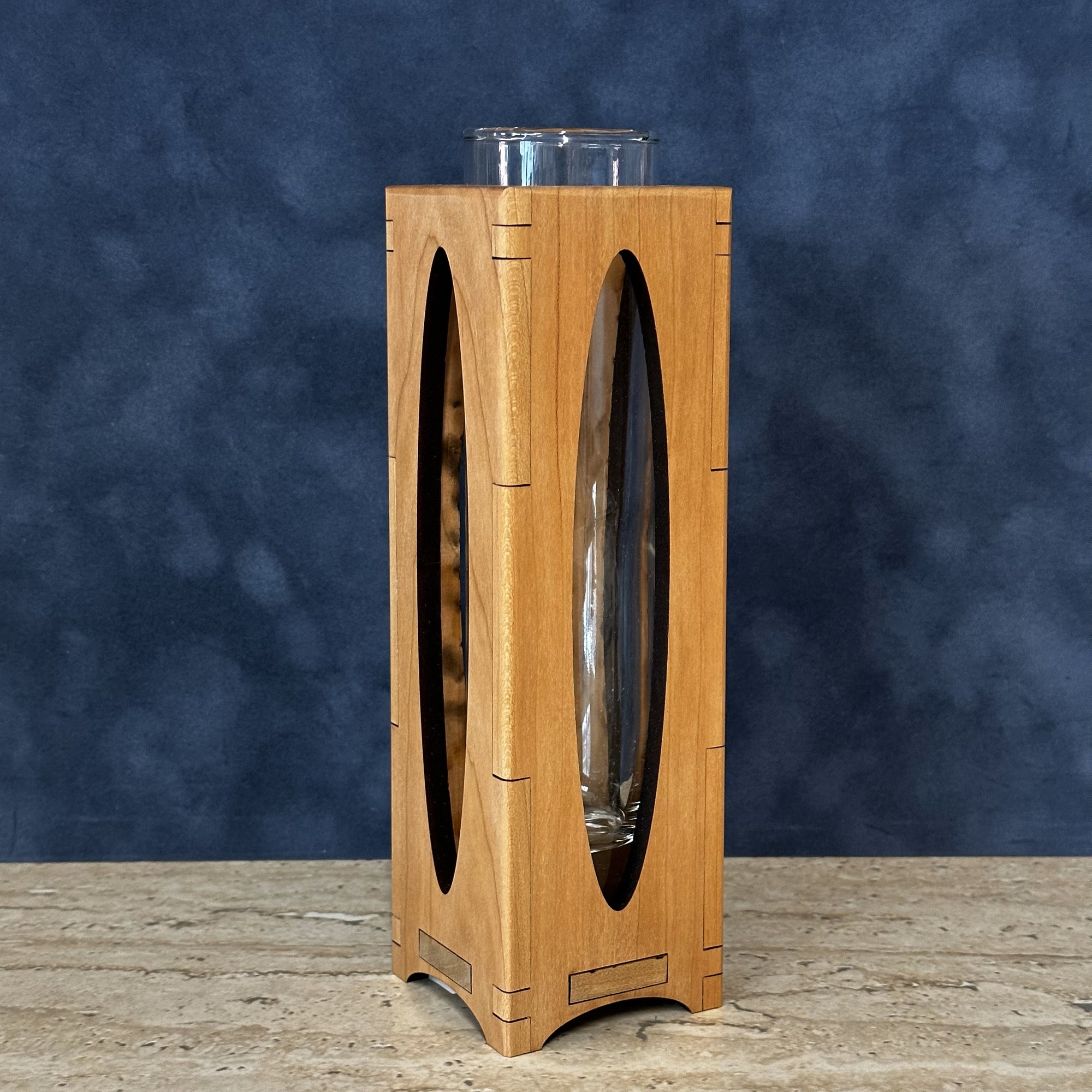 Laser Carved Wood Vase