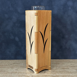Laser Carved Wood Vase