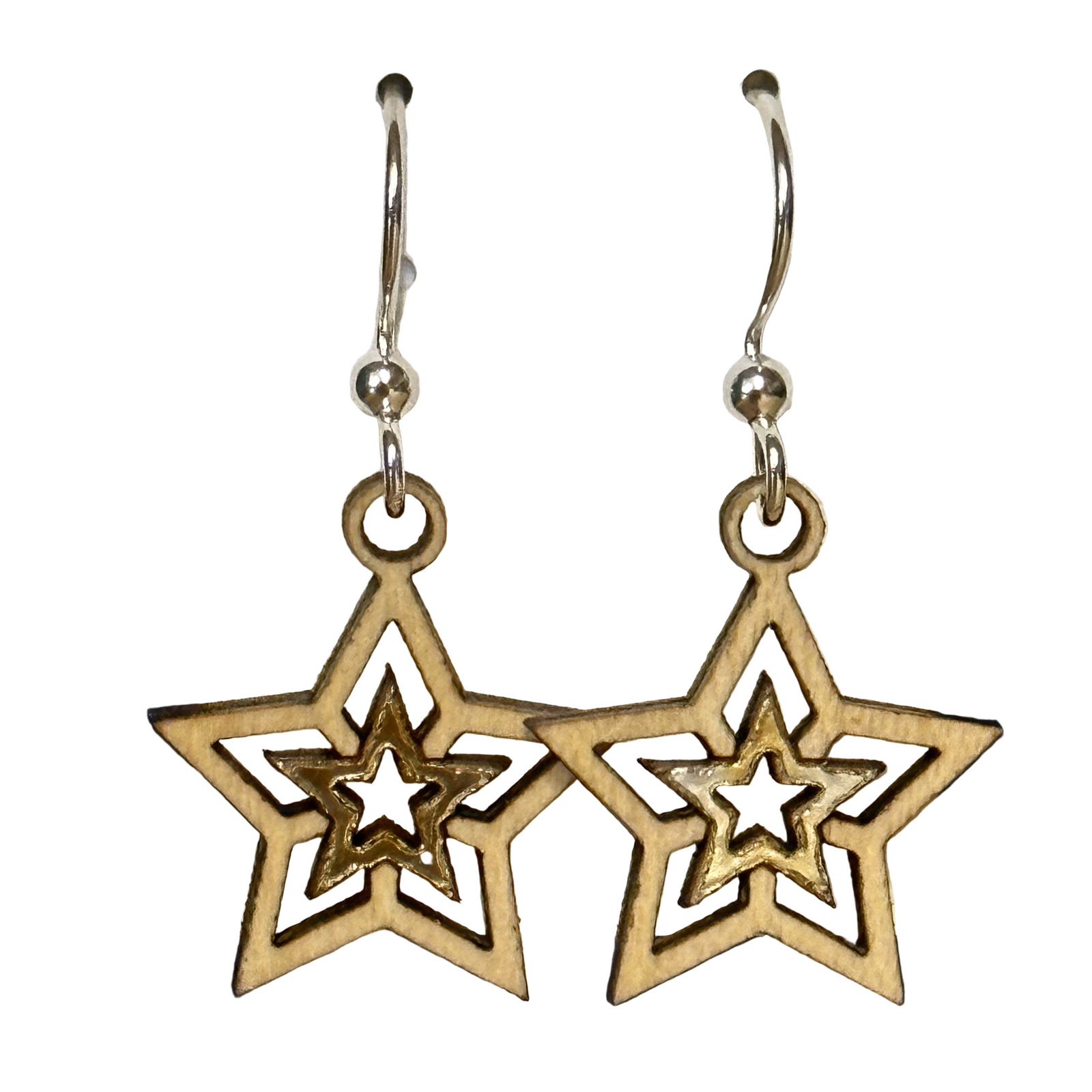 Double Star Twig Earrings