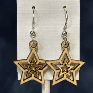 Double Star Twig Earrings