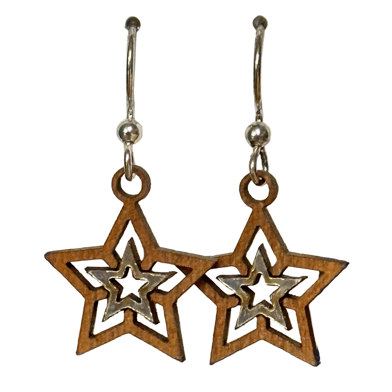 Double Star Twig Earrings