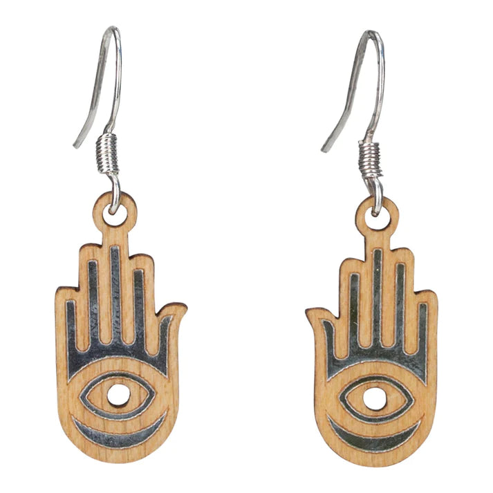 Hamsa Twig Earrings