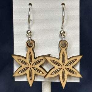 Star Flower Twig Earrings